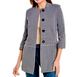 Cabi car coat - navy striped